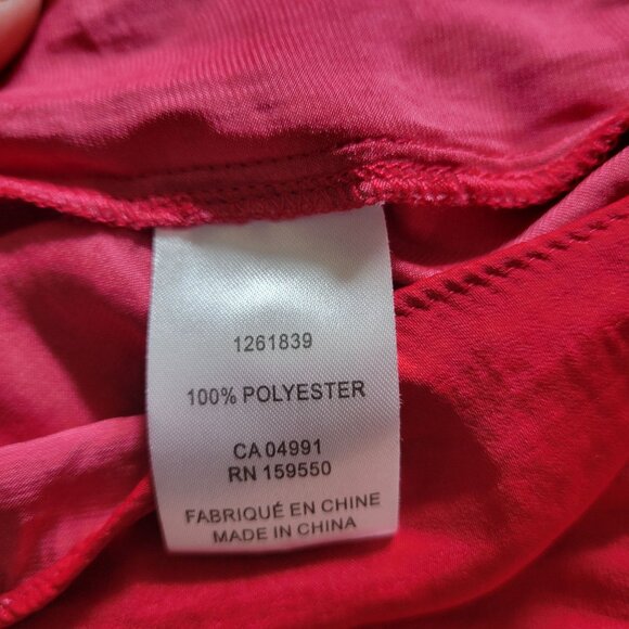 Maison DAmélie Womens Red Long Sleeve Button Front Blouse Size S 100% Polyester - Picture 6 of 8